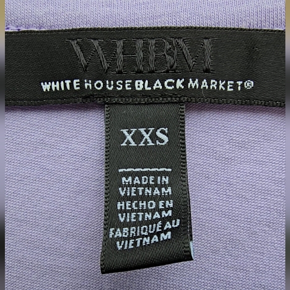 White House Black Market Lilac V-Neck Flutter Sleeve Top - Picture 6 of 8